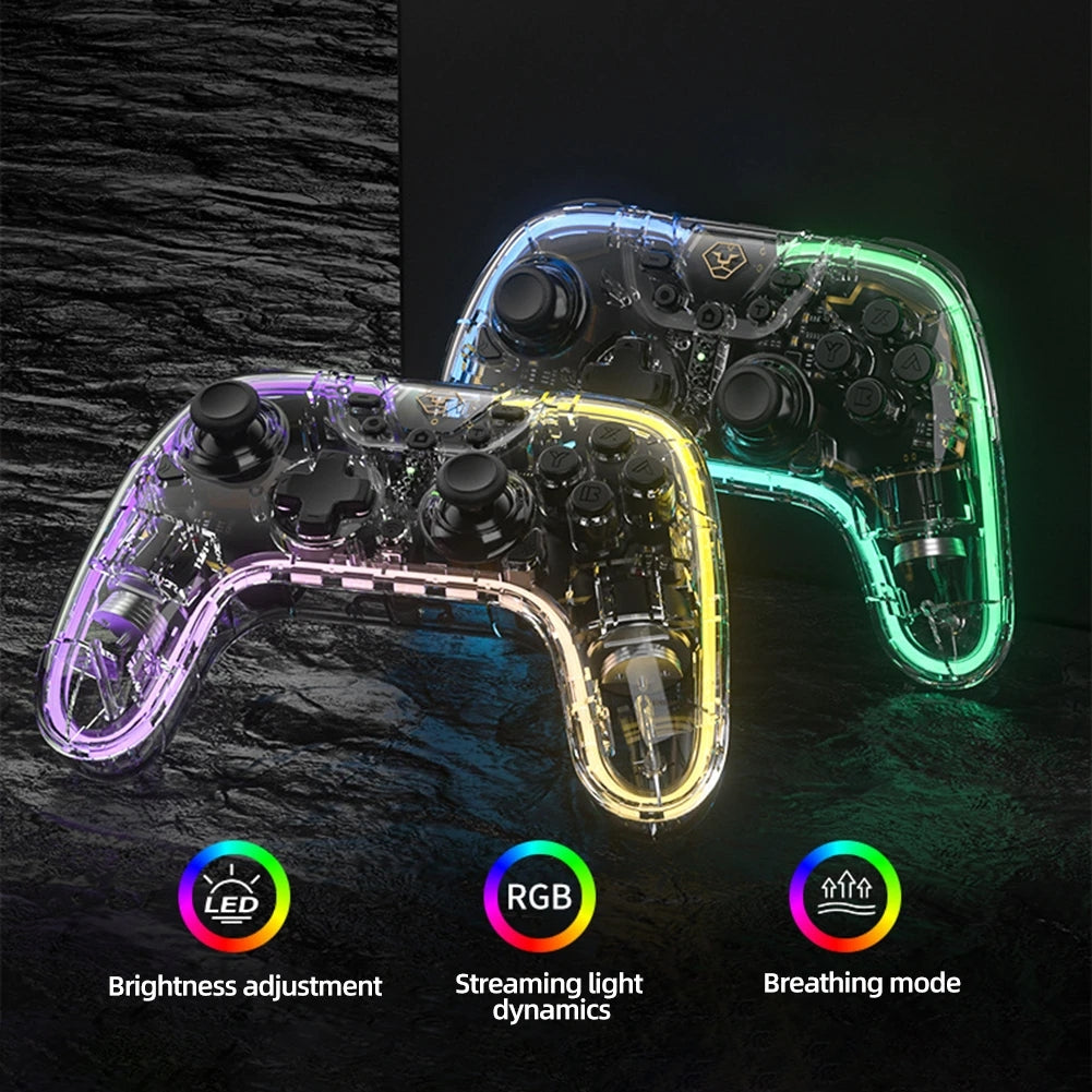 AOLION ALNS2258 Transparent trådløs controller til Nintendo Switch Pro spilkonsolhåndtag AOLION ALNS2258 Transparent trådløs controller til Nintendo Switch Pro spilkonsolhåndtag